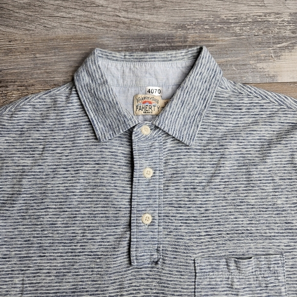 Faherty Men's Small Polo Shirt - Picture 2 of 10